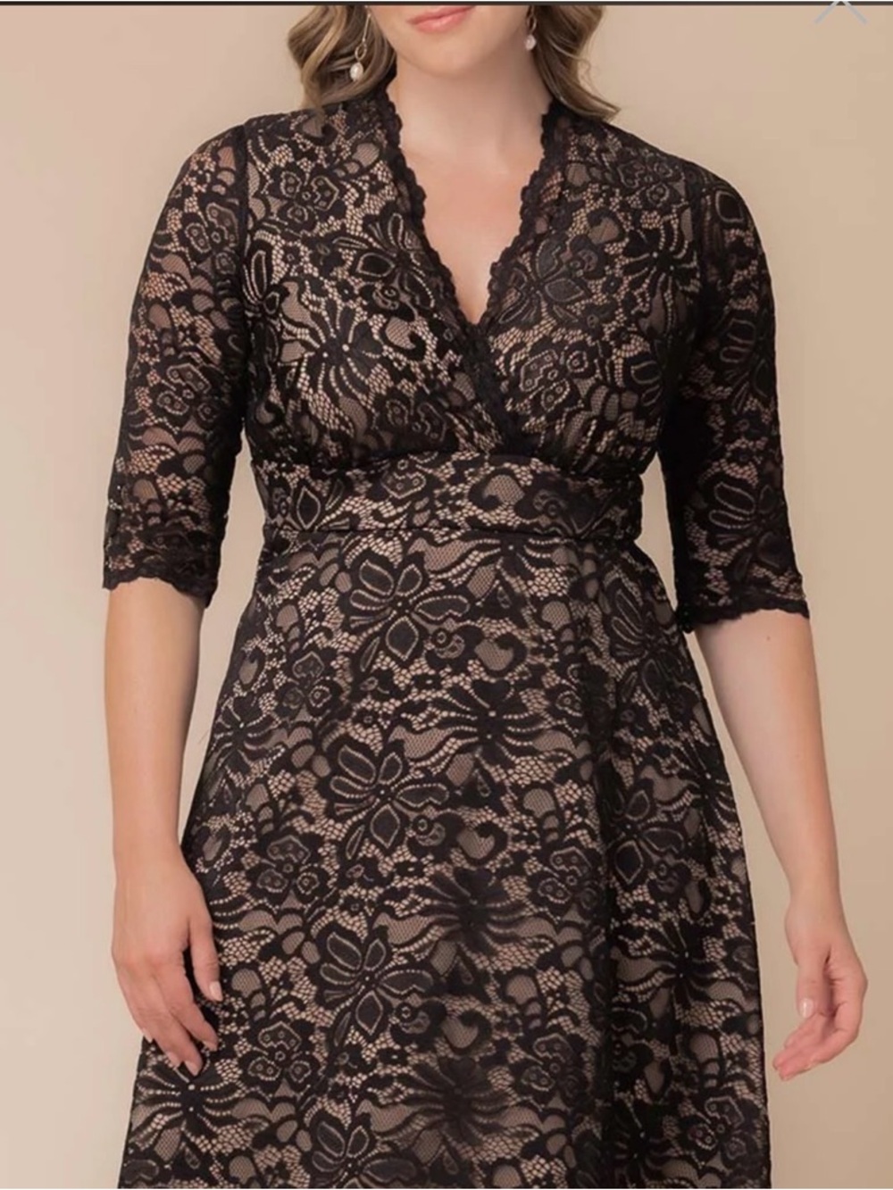 *NEW* Sz 2X (18-20) Mademoiselle Lace Cocktail Dress - Picture 3 of 9